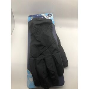 Isotoner Mens Sleekheat L XL Black Winter Gloves Warmth Without Bulk New